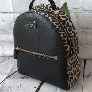 NWT Kate Spade ♠️ leopard print Sammi backpack
